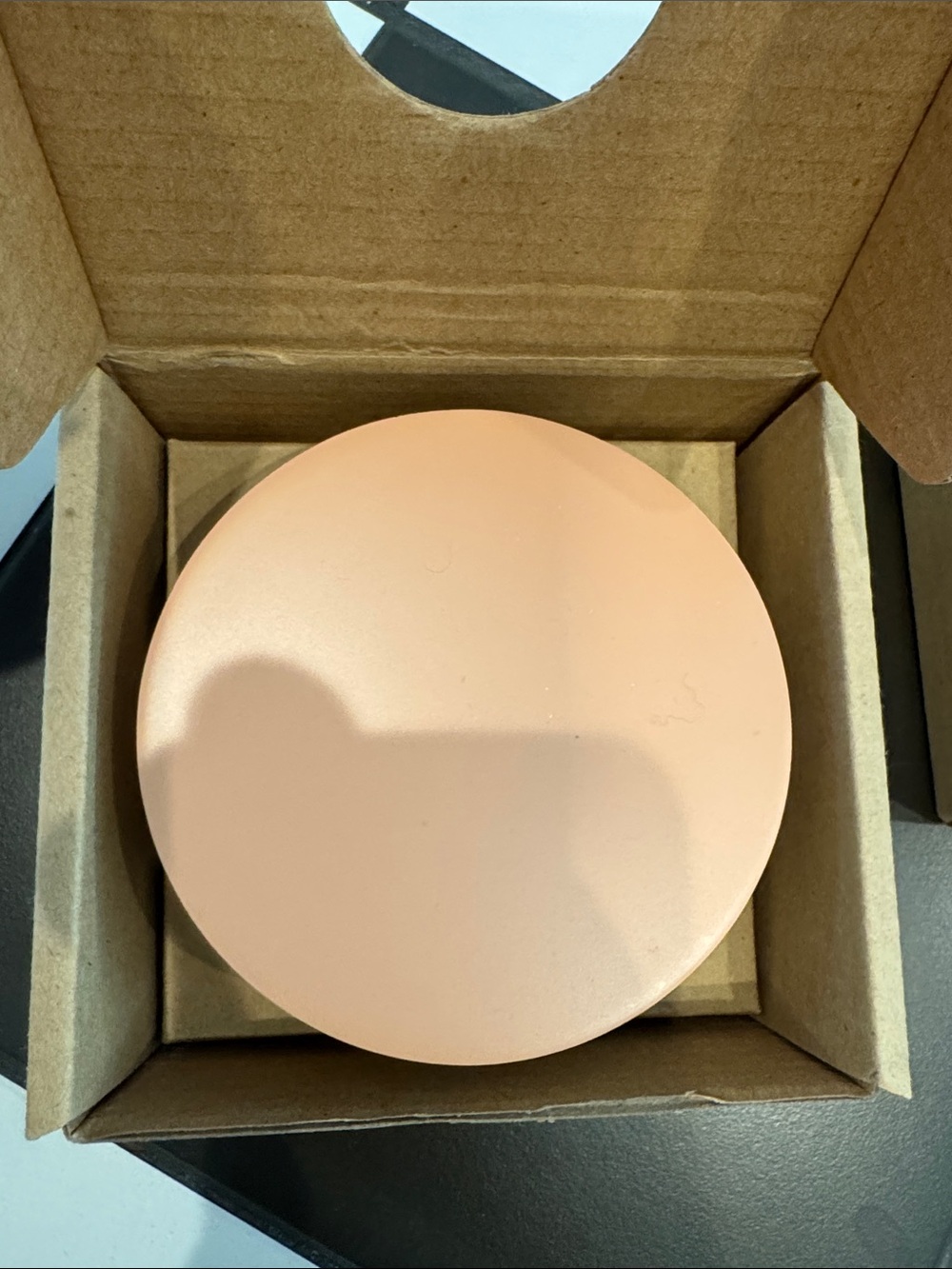 Round Peach Compact Case